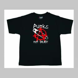 Punks not Dead - Anarchy čierne detské tričko 100%bavlna Fruit of The Loom